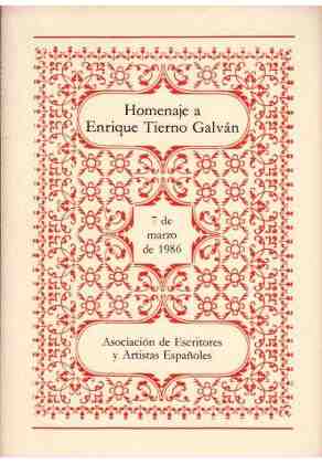 Homenaje a Enrique Tierno Galv�n